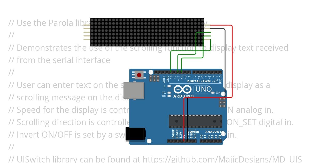 led scroling simulation