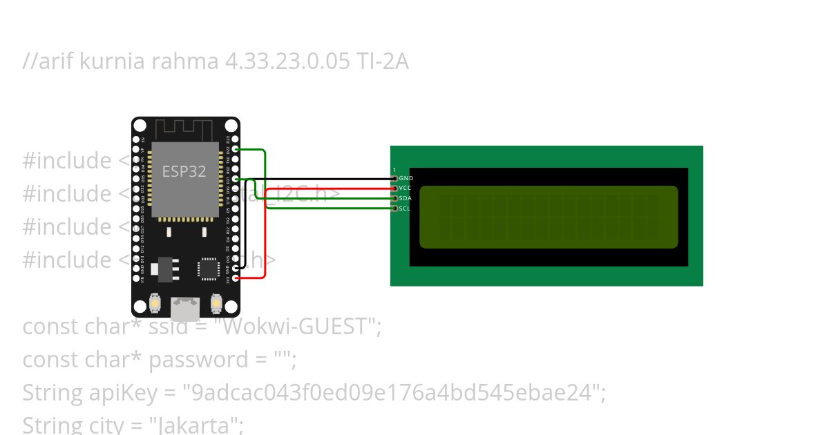 resftull API weather use ESP32 simulation