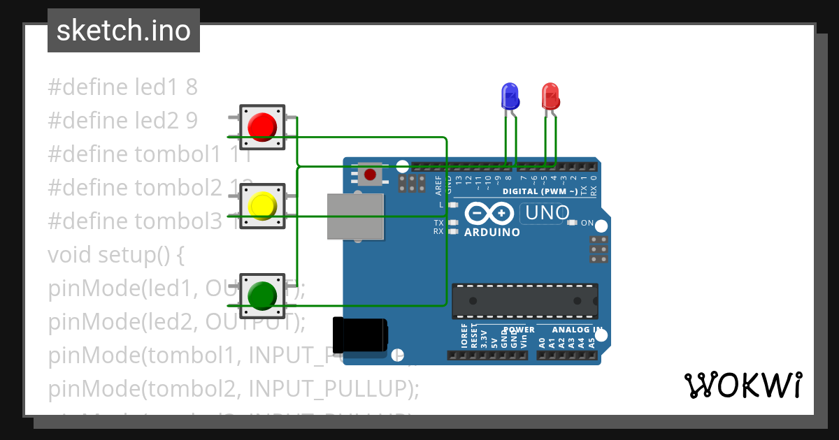 Projek Dua - Wokwi ESP32, STM32, Arduino Simulator