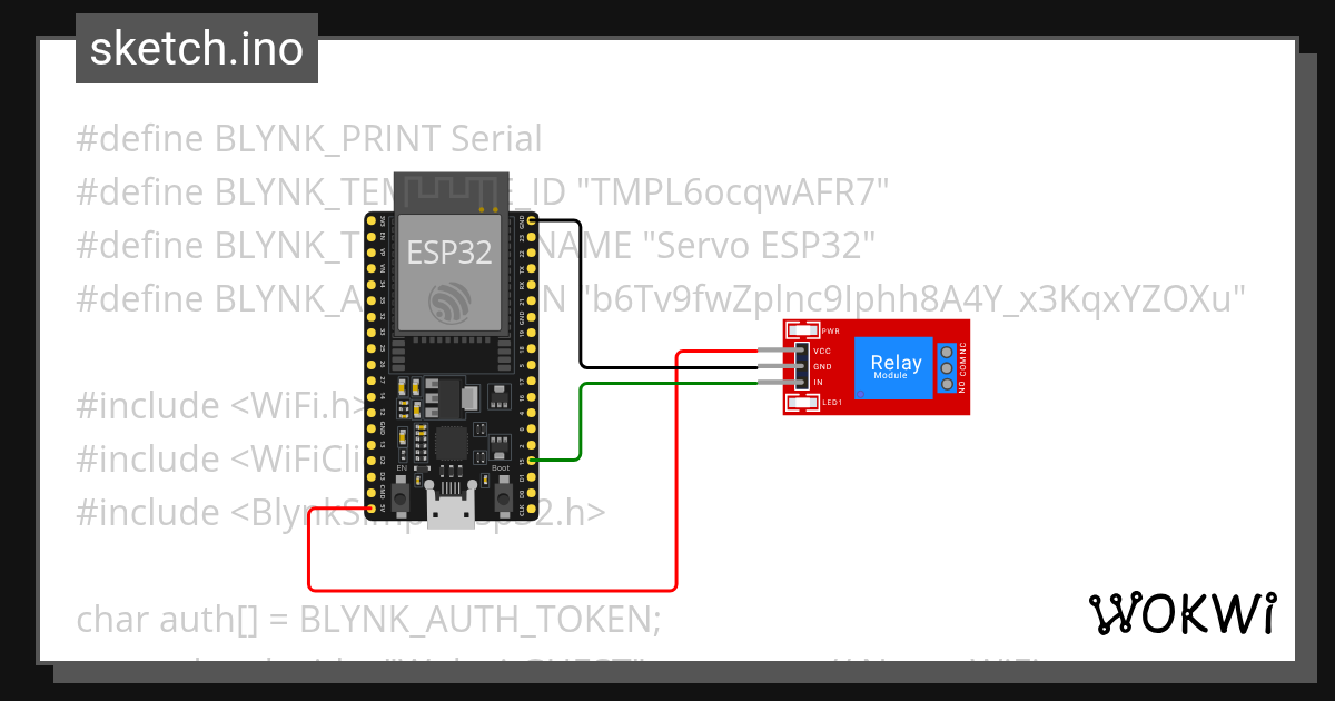 relay Wokwi ESP32, STM32, Arduino Simulator
