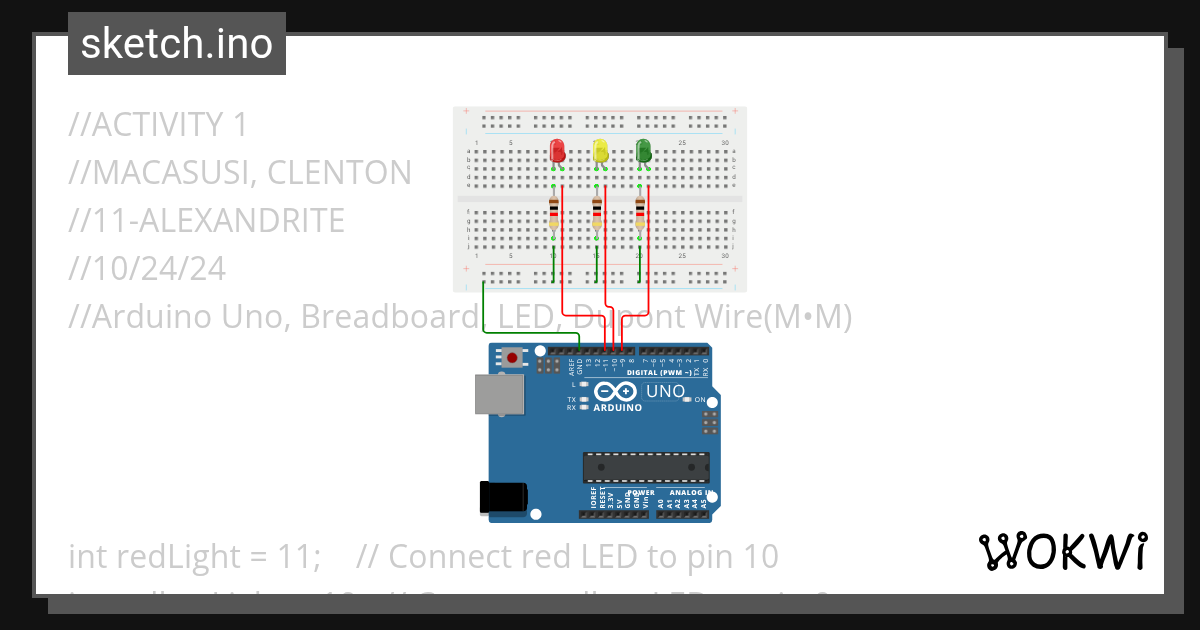 Activity 1 Basic Traffic Light Simulation Copy Wokwi ESP32, STM32