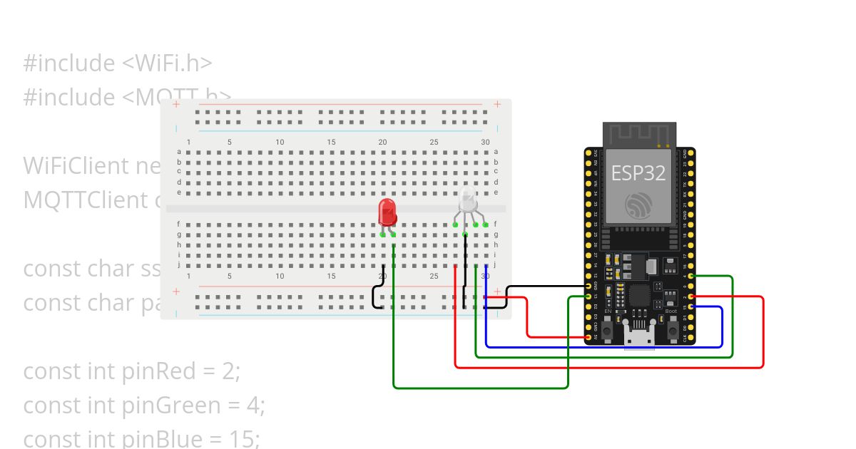 LED with MQTT and RGB LED and ESP32 Copy simulation