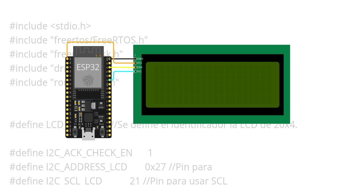 Display LCD I2C simulation