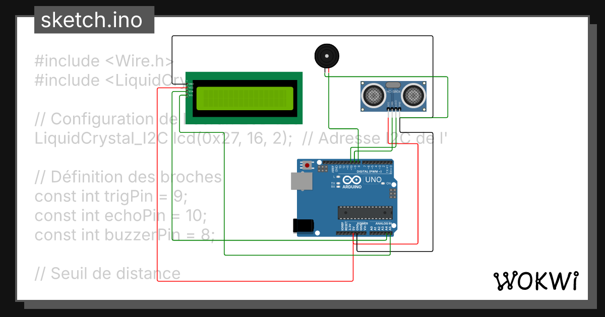 distance sensor - Wokwi ESP32, STM32, Arduino Simulator