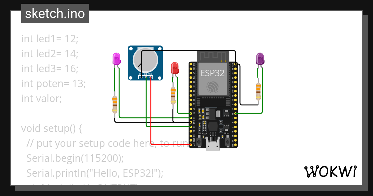 prender pin - Wokwi ESP32, STM32, Arduino Simulator