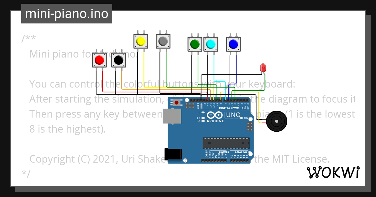 music2.ino Wokwi ESP32, STM32, Arduino Simulator