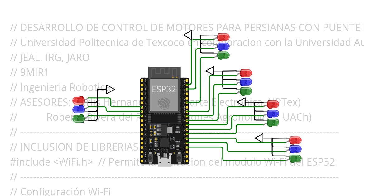 Conexión Wifi de Motores para Persianas simulation