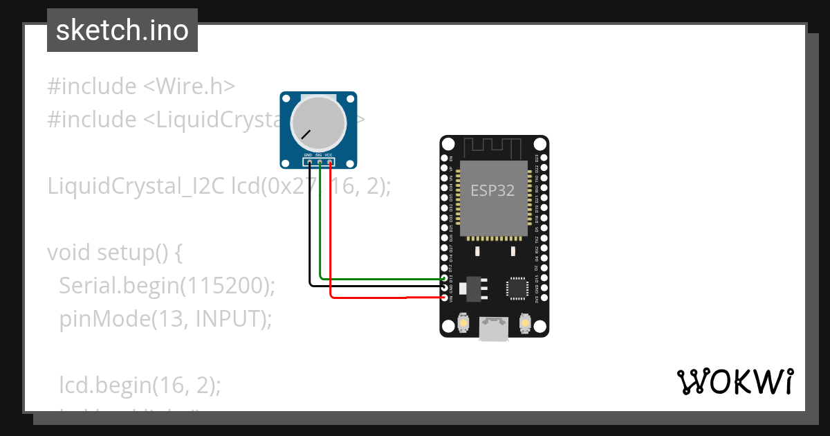potentiometer Copy Wokwi ESP32, STM32, Arduino Simulator