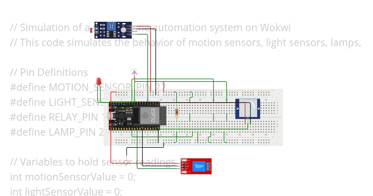  smart light automation system simulation