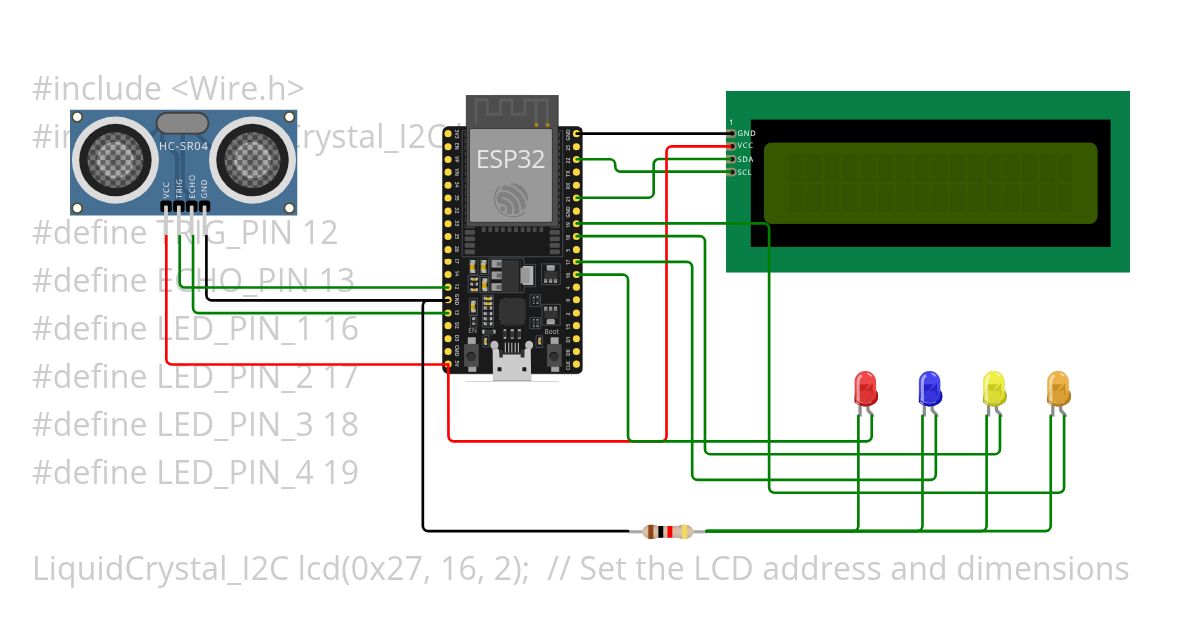 Distance measurement in CM,INCH,M,KM simulation