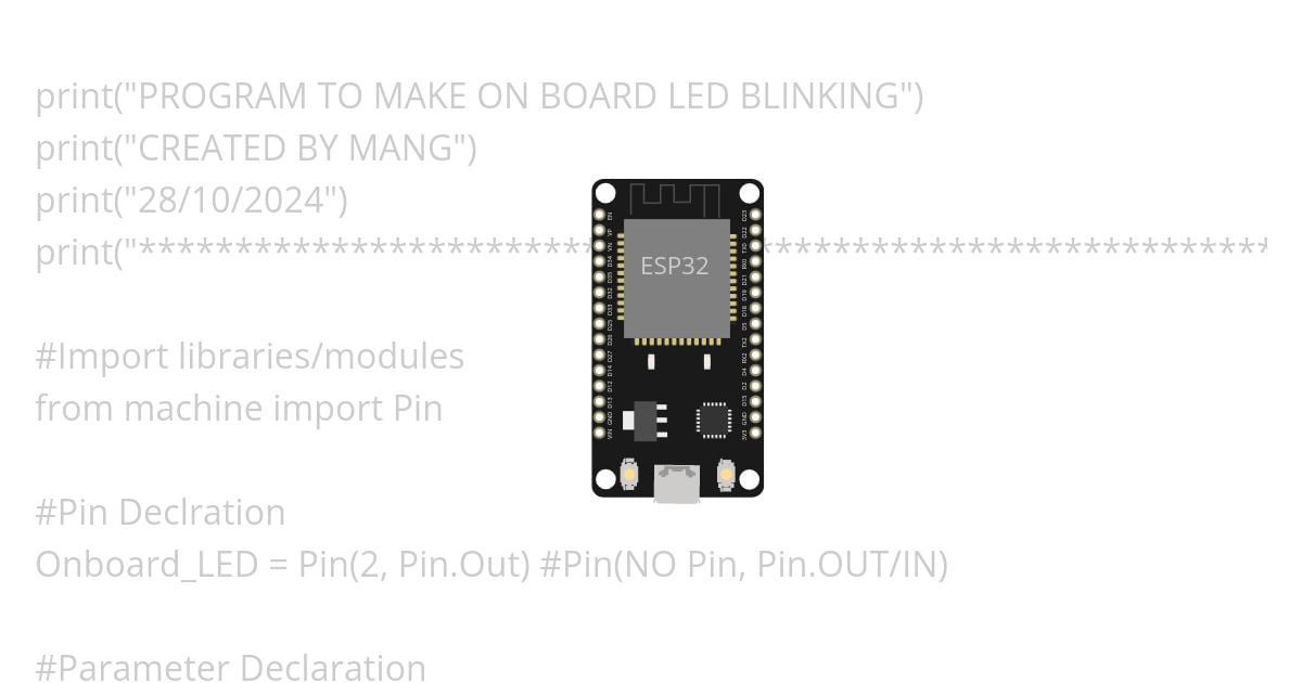 On board LED Blinking simulation