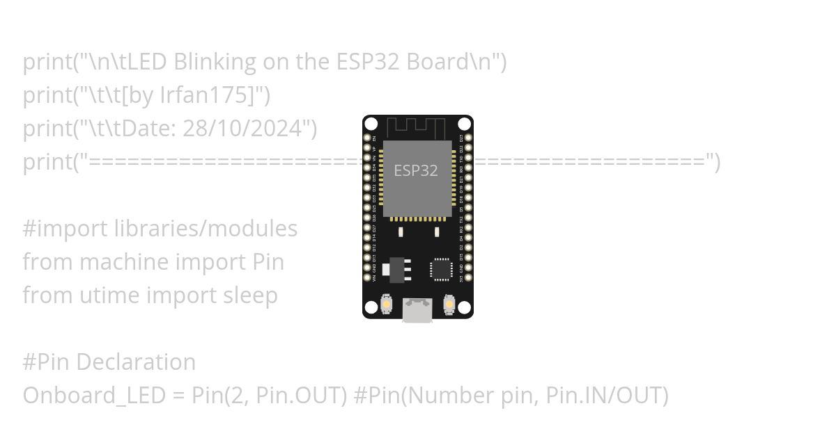 Build in LED Blinking simulation