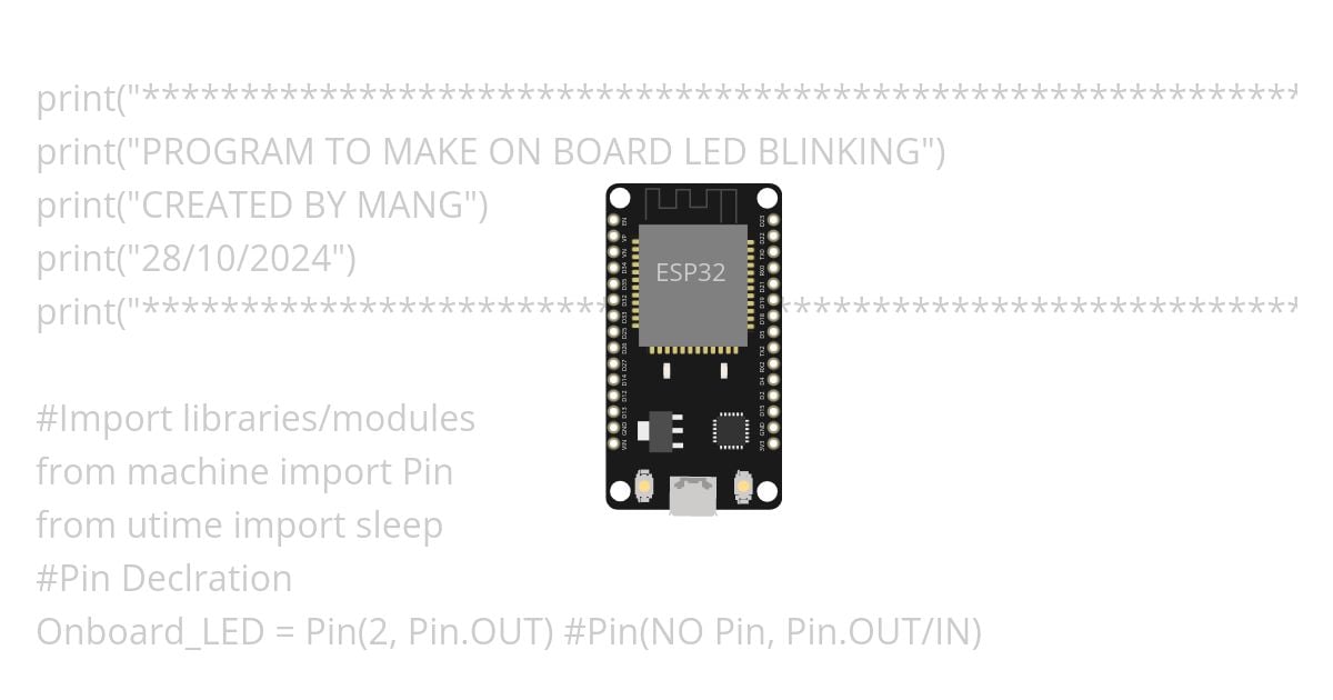 On board LED Blinking Copy simulation