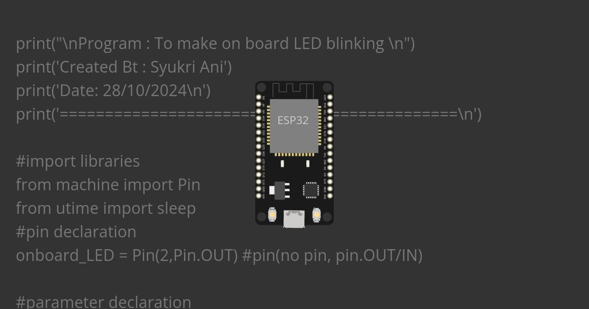 build in LED Blinking 