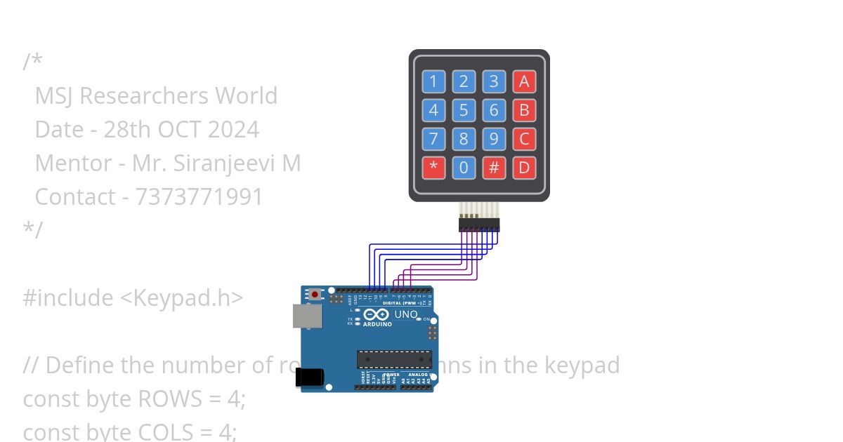 Task 10 4x4 Matrix Keypad Reading simulation