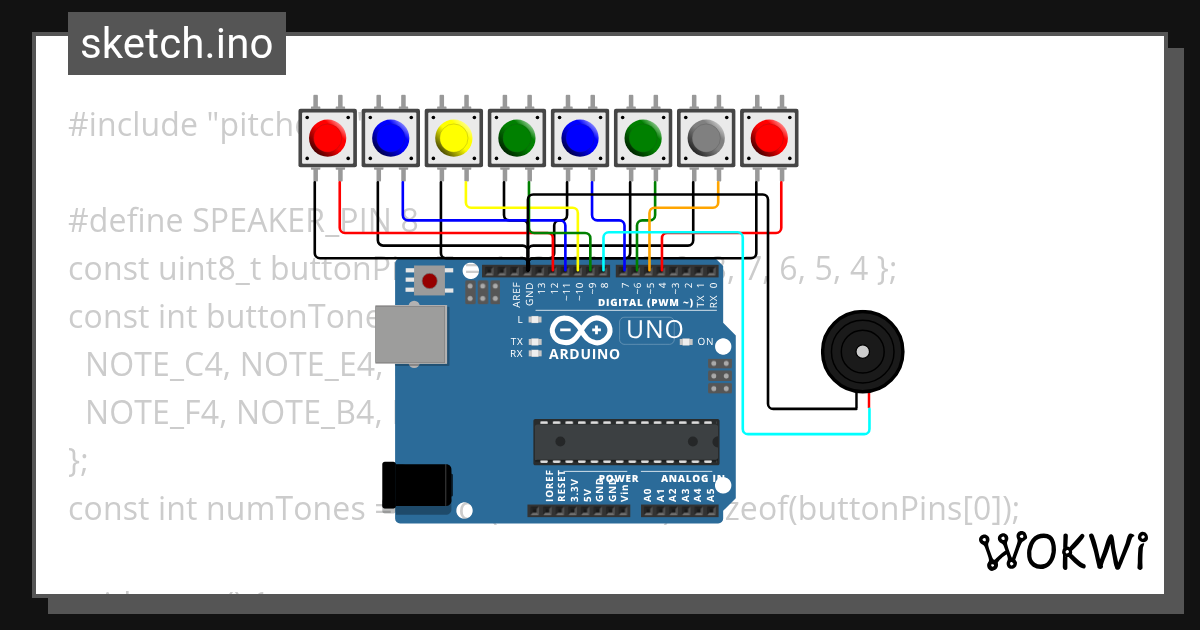 PIANO TAHAP 2 - Wokwi ESP32, STM32, Arduino Simulator