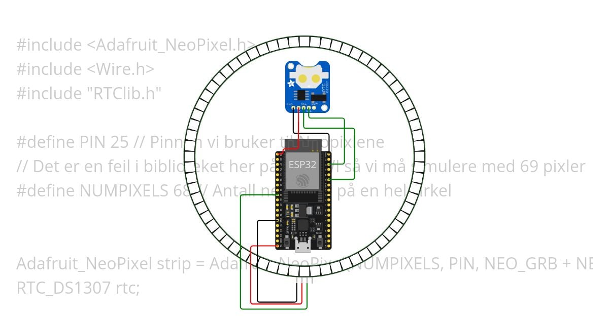 Klokke ESP32 simulation