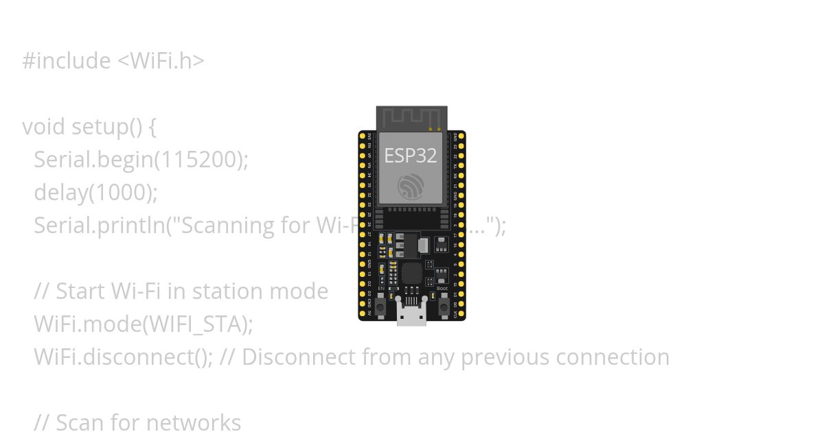 scanning wifi simulation