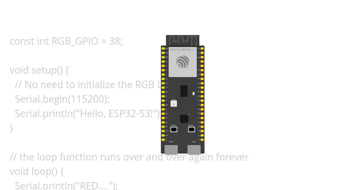 ESP32-S3 RGB Builtin simulation