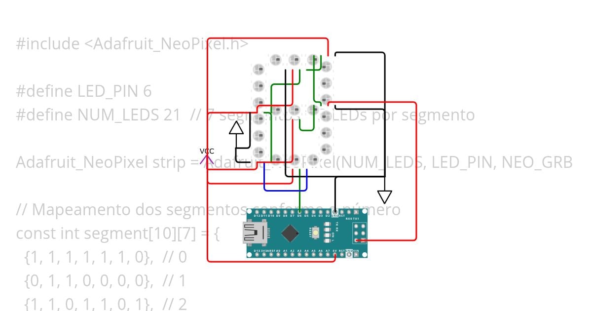 7seg com WS2812 simulation