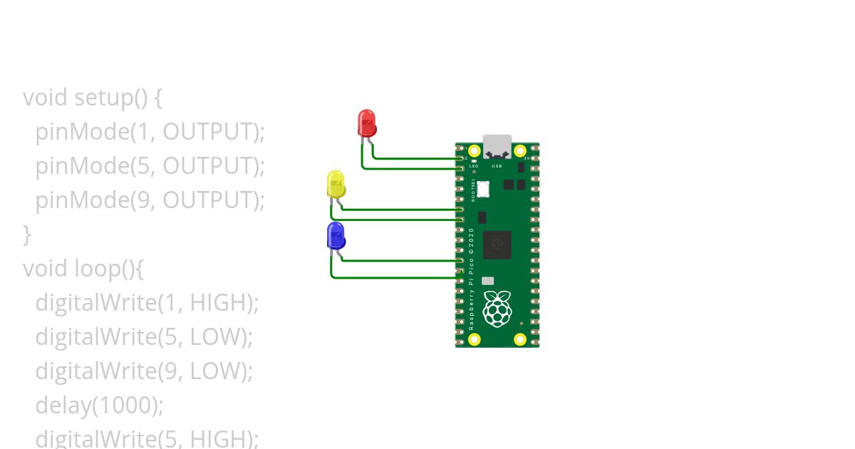 led turning on simulation