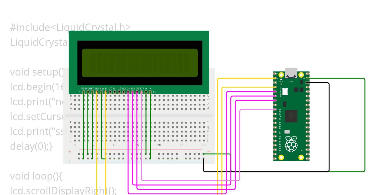 lcd scrolling display simulation