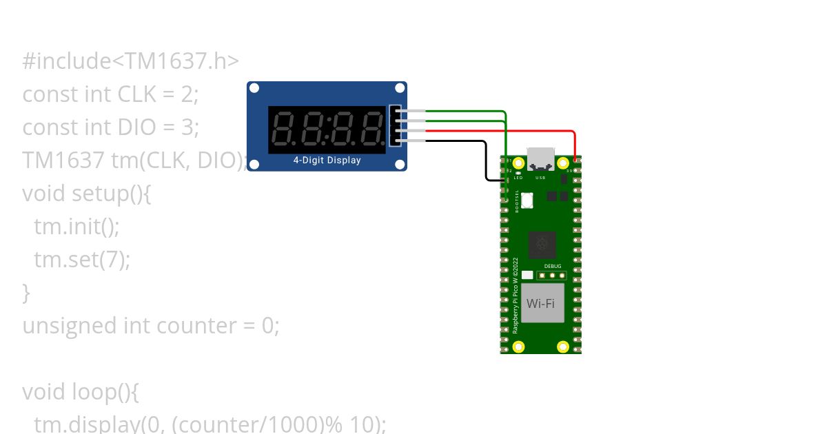 TM1637 simulation