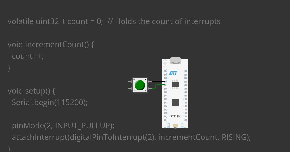 STM32 L031 GPIO Interrupts  Copy_Prac 5