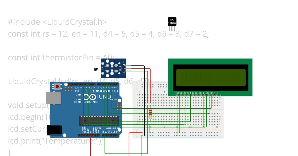 thermistor with lcd simulation