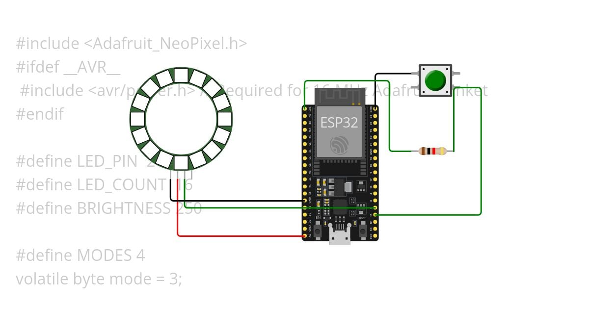 ESP32 Neopixel teller simulation