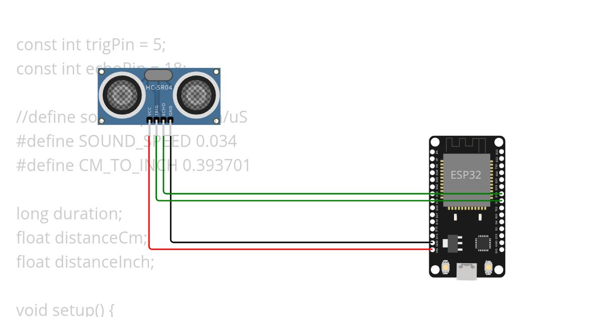 HC-SR04 Ultrasonico simulation
