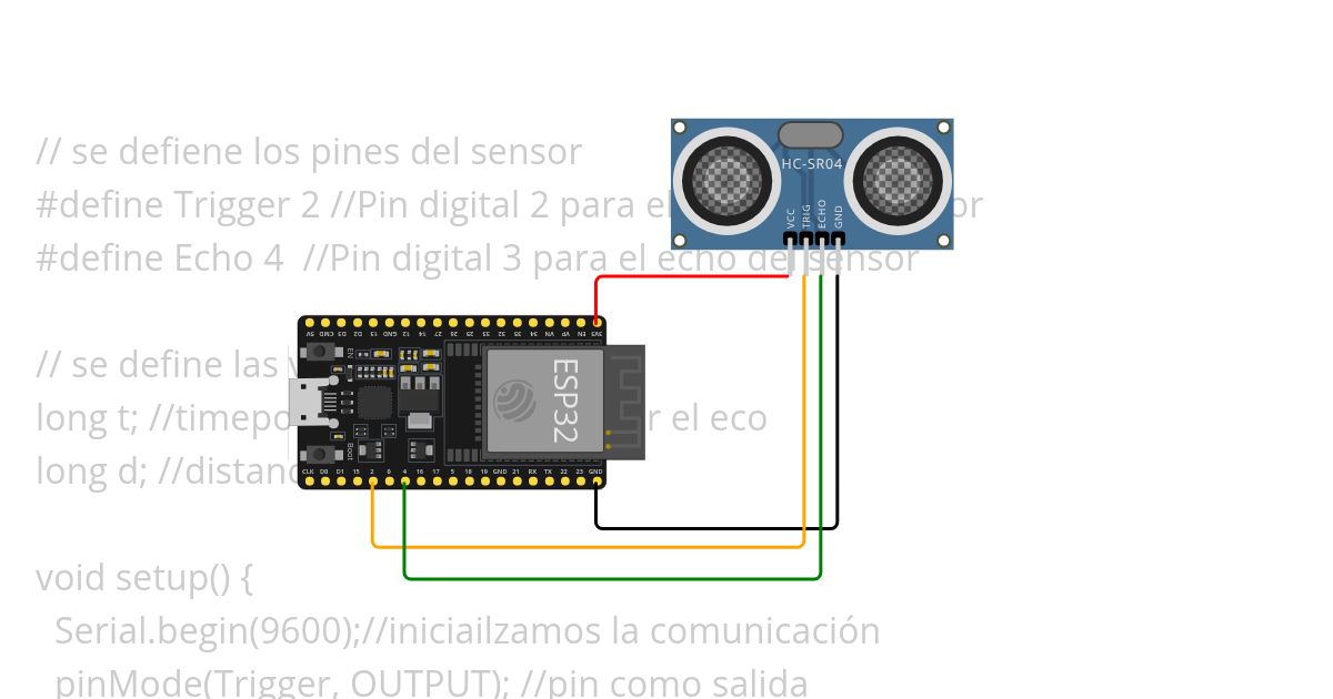 SENSOR ULTRASÓNICO HC-SR04 simulation