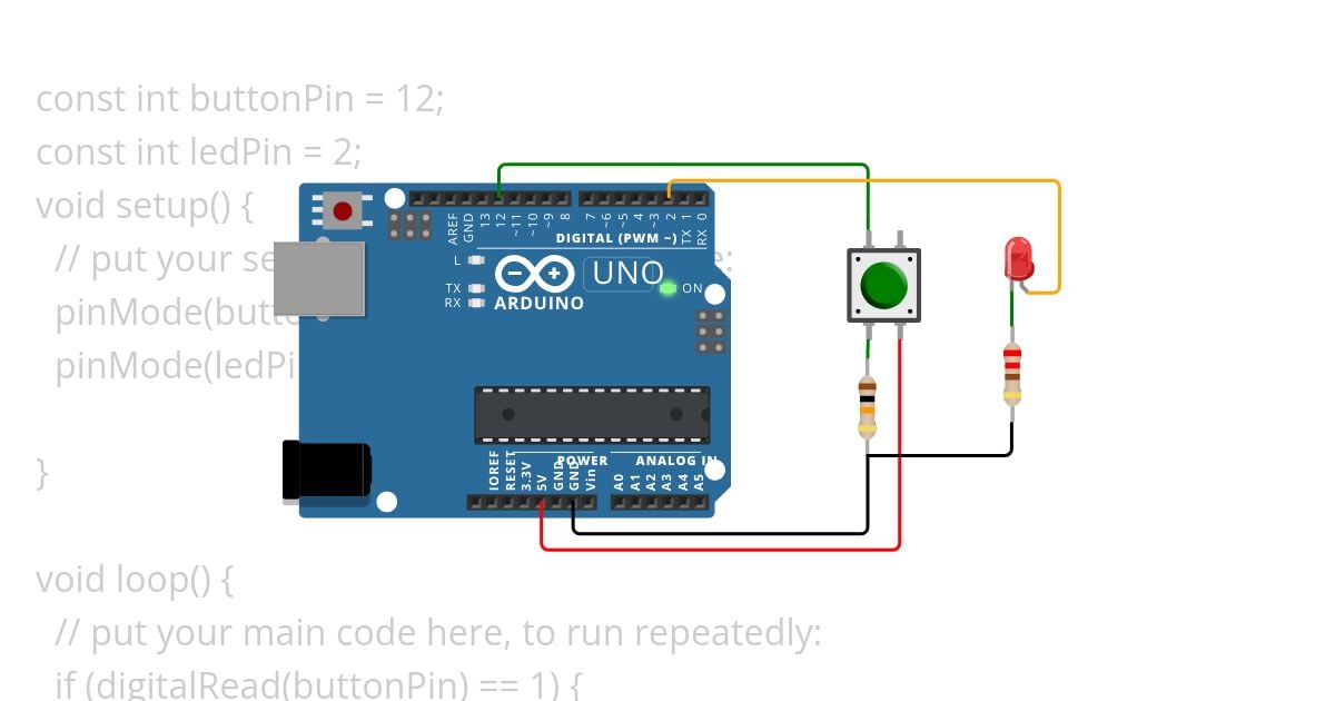 Lesson 1 Button(SunFounder) simulation