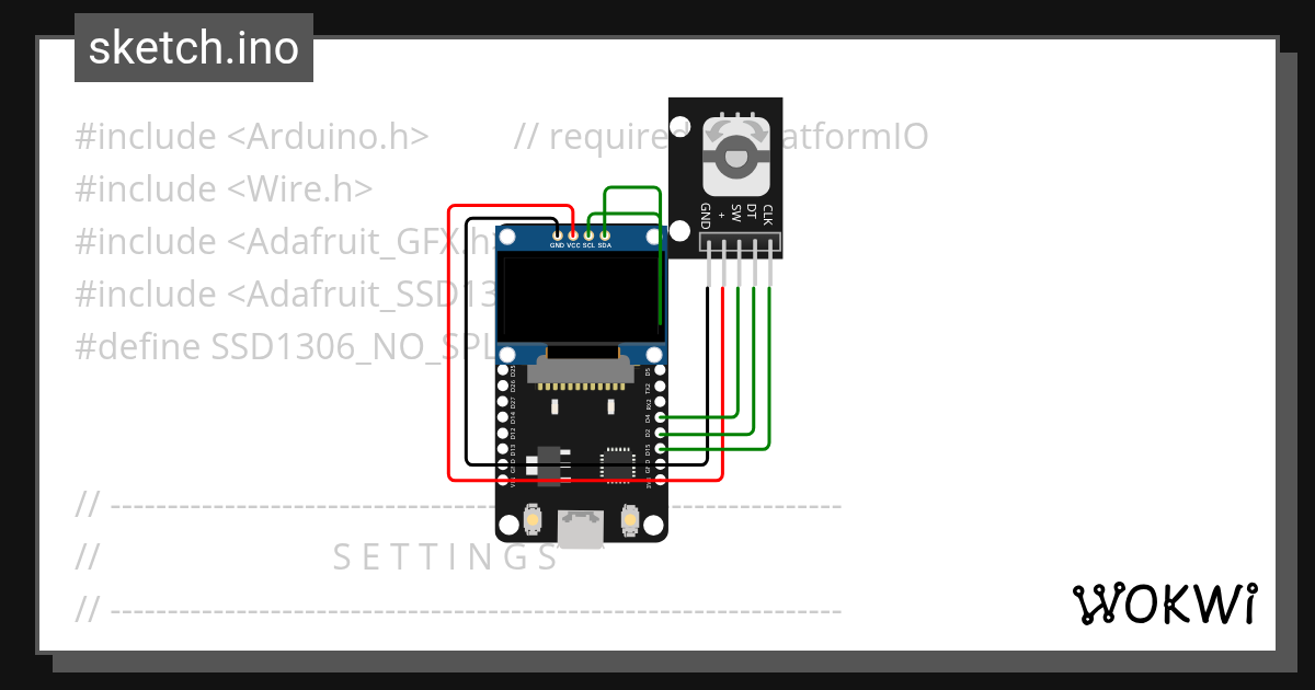 menu oled 30/10 BASE - Wokwi ESP32, STM32, Arduino Simulator