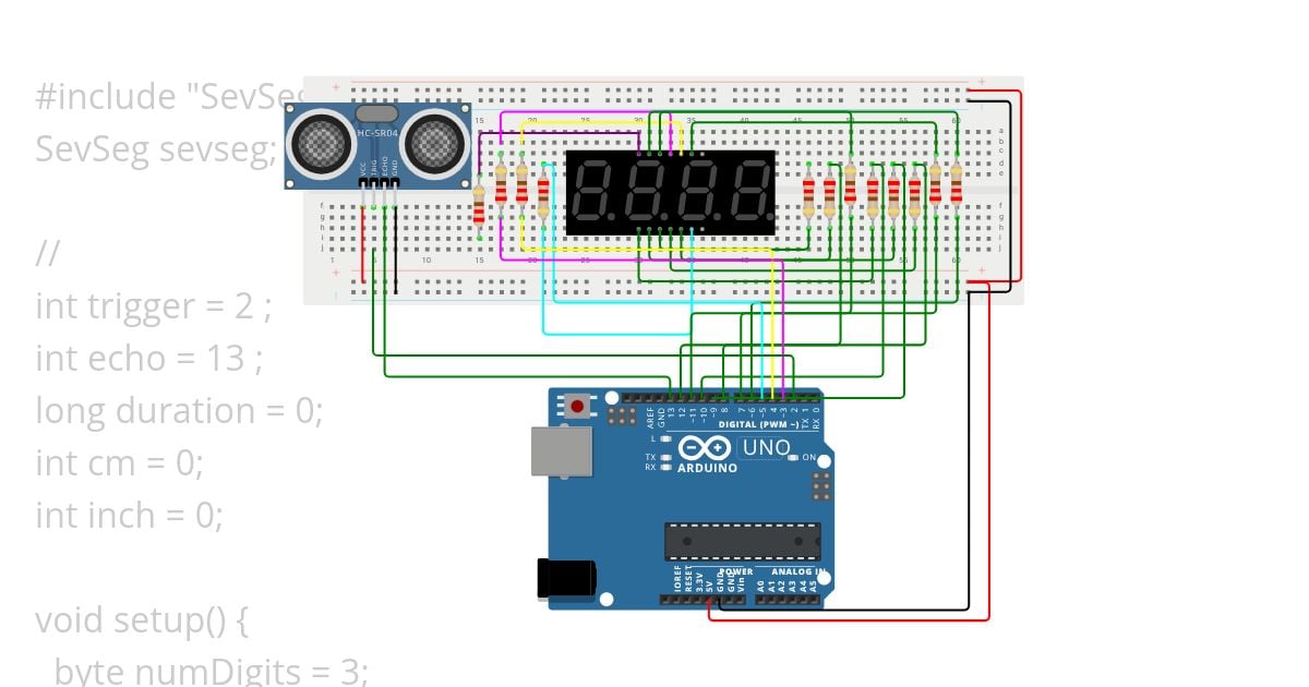 Setup ShowNumber in to 7segment (4digits) Copy simulation