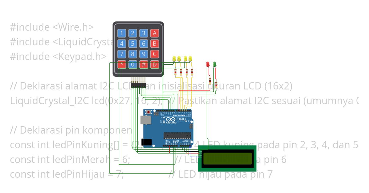 game arduino LCD LED keypad simulation