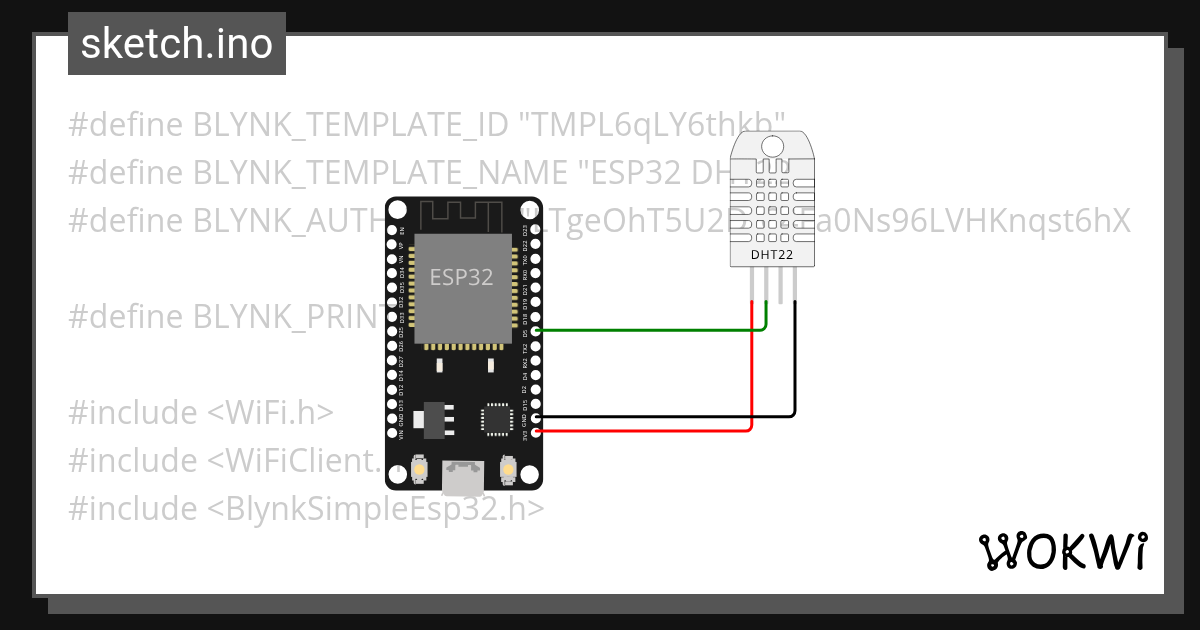 ESP32 DHT22 Wanda - Wokwi ESP32, STM32, Arduino Simulator
