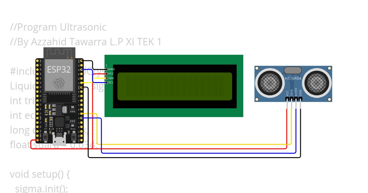 Project Sensor Ultrasonic - Azzahid Tawarra L.P simulation