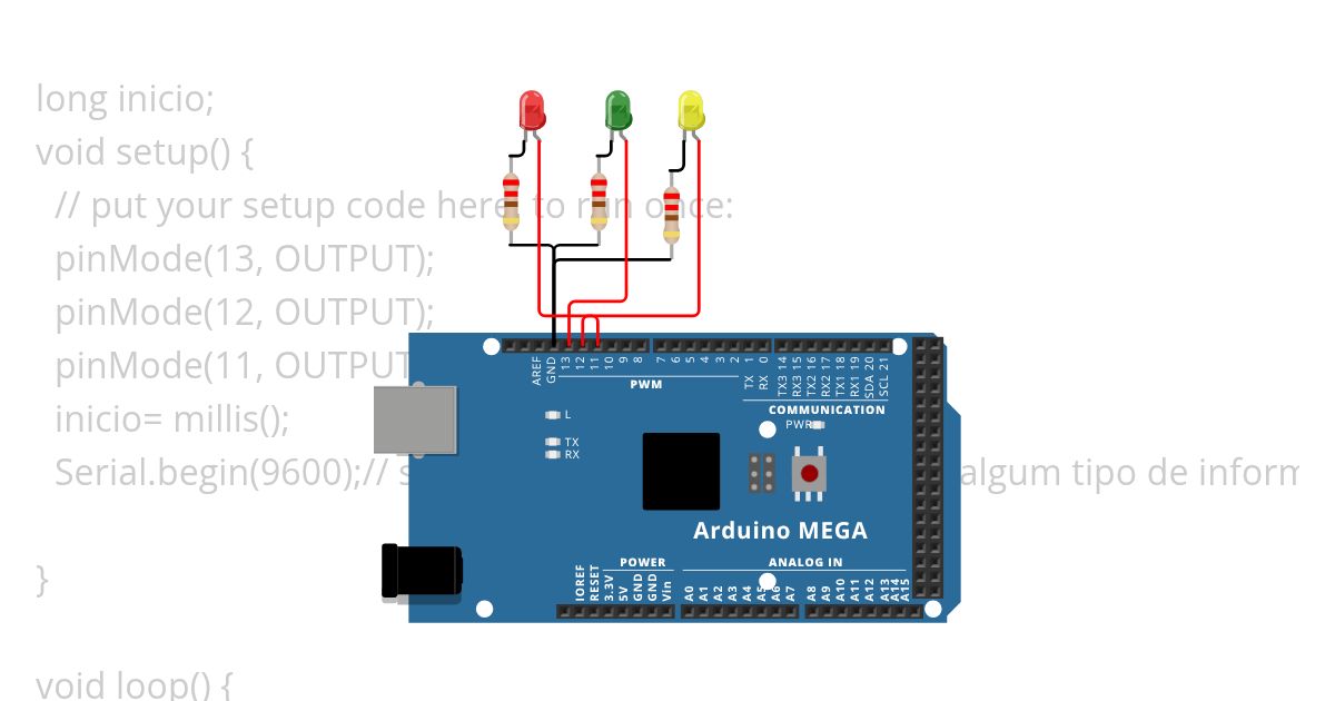 semaforo (sem delay) simulation