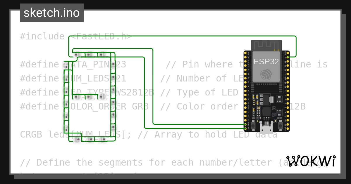 Led wokwi esp32 stm32 arduino simulator