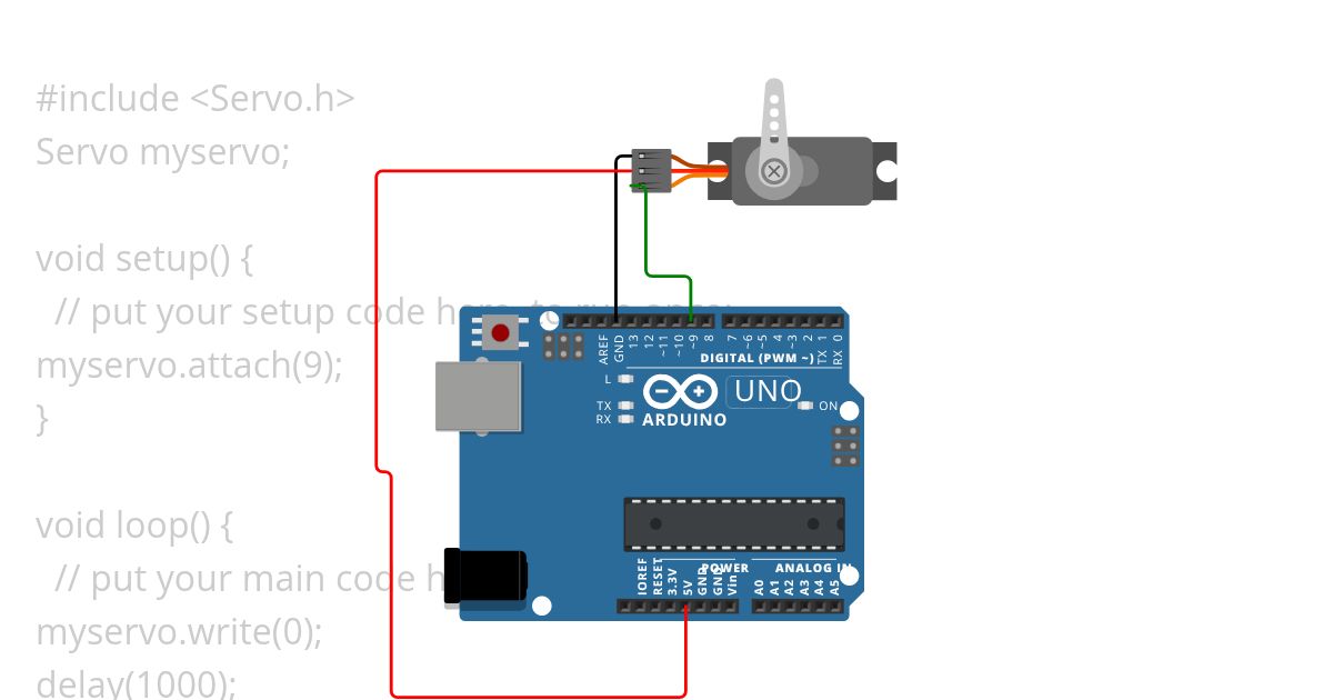 SERVO DENGAN POTENSIO simulation