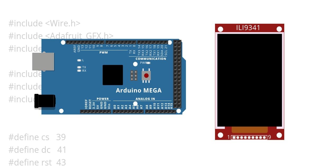 mega lcd couter simulation