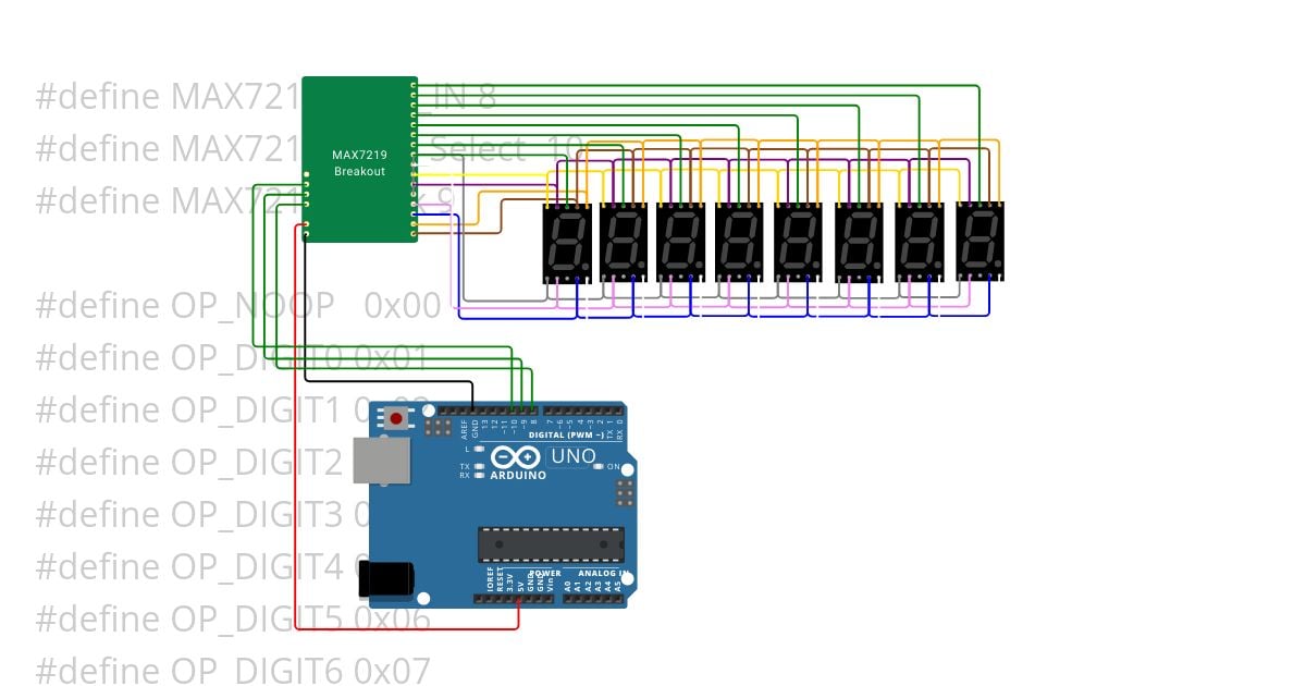 MAX7219.ino Leko simulation