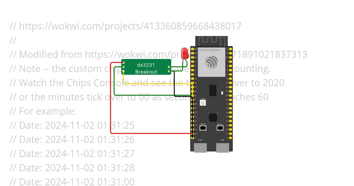 ds3231 custom chip SQW simulation