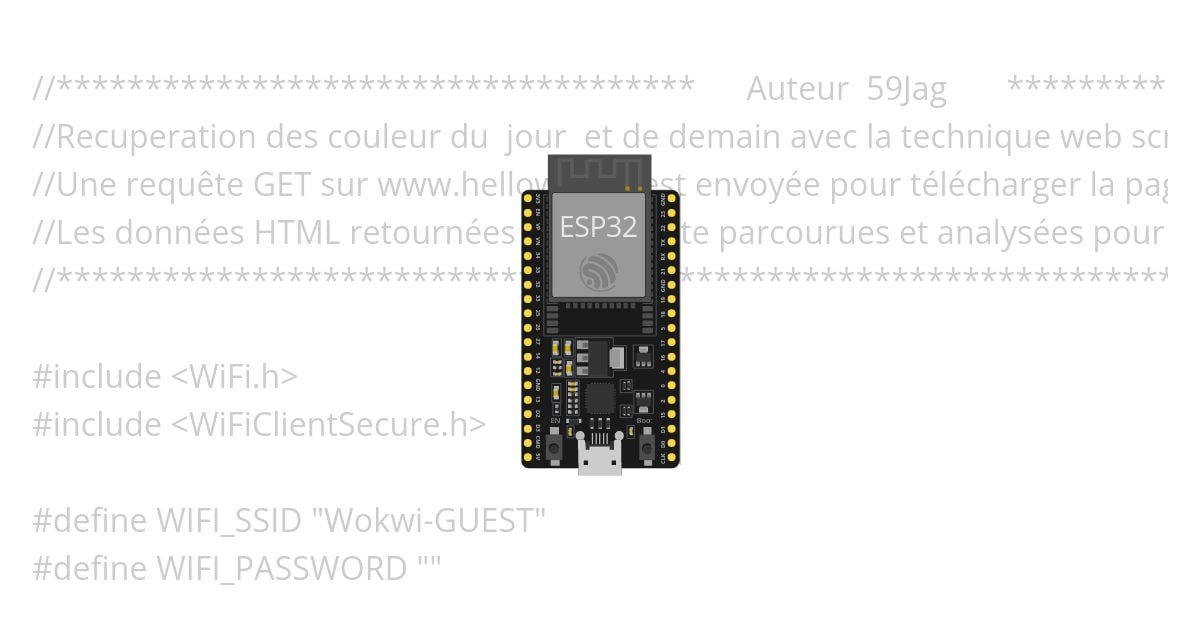 ESP32effacementJourPointeWebScrap simulation