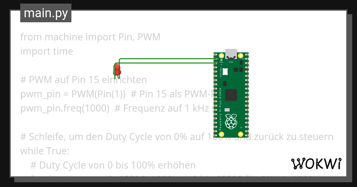 PWM - Wokwi ESP32, STM32, Arduino Simulator