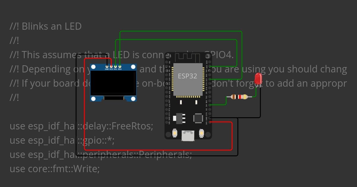 [esp32 | rust | std]  blinky and ssd1306 bala (4)