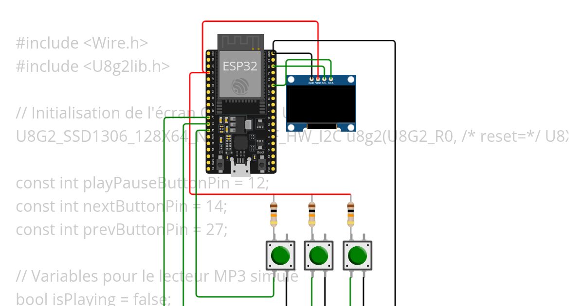 mp3 player simulation oled copy simulation