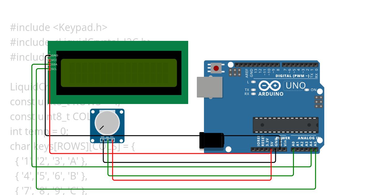 Progress bar - moving from the input of potentiometer simulation