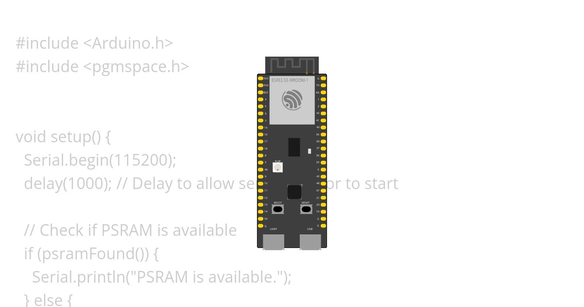 esp32-s3-devkit-c mem check simulation